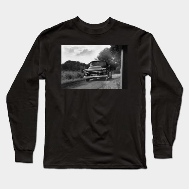 1955-1959 chevy truck Long Sleeve T-Shirt by hottehue